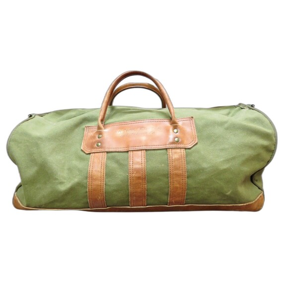 Vintage Orvis Canvas Leather Duffle Bag NO LABEL - Picture 4 of 12